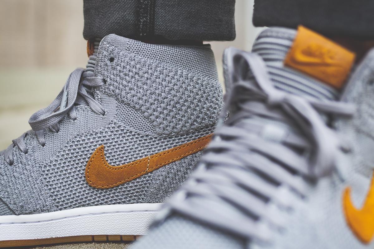 Air Jordan 1 Retro High Flyknit Wolf Grey